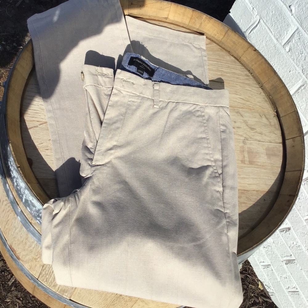 Banana Republic Men’s Khaki Dress Pants Tailored Fit Business Casual
